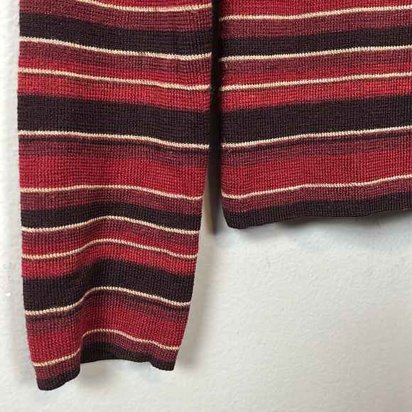 Vintage Brooks Brothers Striped 100% merino wool turtleneck sweater size S - Picture 5 of 11